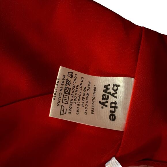 Revolve By The Way Red Strapless Zip-Back Crop Top Women's Size Small - Picture 5 of 6